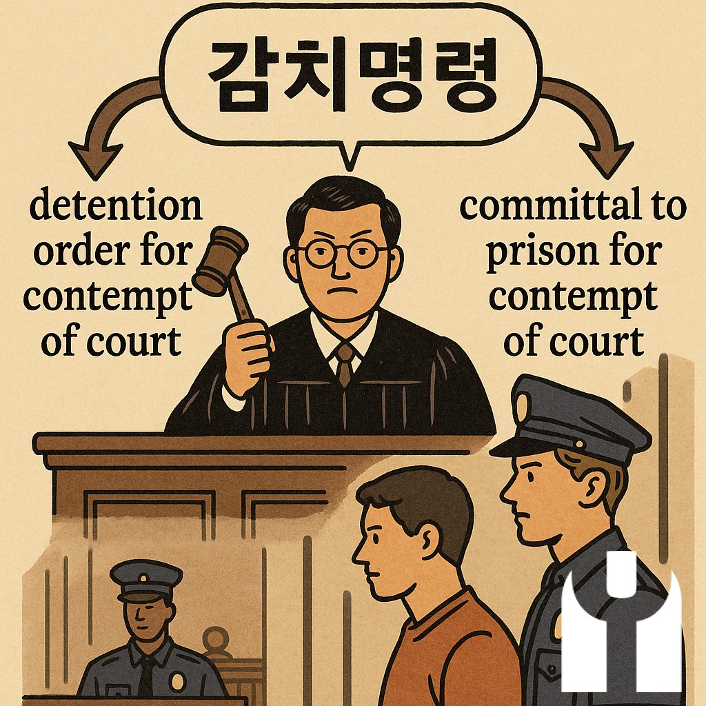 감치명령에 대하여 살펴본다. 감치명령(禁治命令, det…