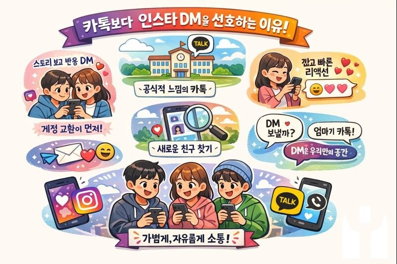 청소년들이 카카오톡보다 인스타그램 DM을 더 선호하는 …
