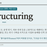 restructuring · 오늘의 영어 단어