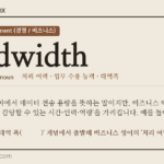 bandwidth · 오늘의 영어 단어